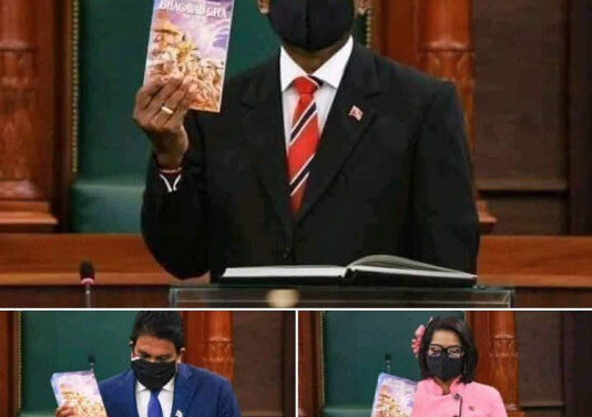 New ministers In Caribbean country Trinidad and Tobago, take oath on Bhagavad Gita as it is (from Dandavats.com)