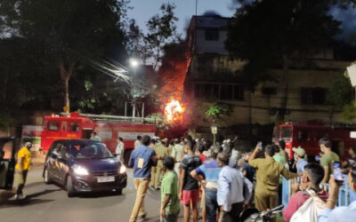 Fire at Kolkata Temple