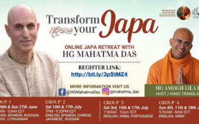 Online Japa Retreats by HG Mahatma Das (International timings)